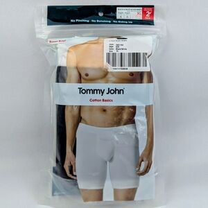 Tommy John Cotton Basics Boxer Briefs 2 Pack White Black XL (39-42) NWT